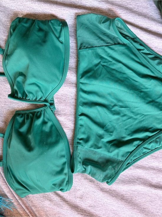 aerie Other - aerie Emerald green Bandeau Bikini Top and Bottom Set